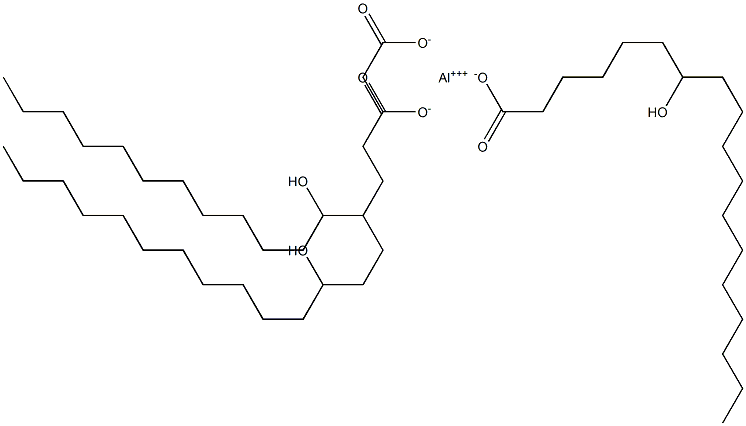 Tris(7-hydroxystearic acid)aluminum salt Struktur