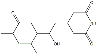 4-[2-Hydroxy-2-(2,4-dimethyl-5-oxocyclohexyl)ethyl]piperidine-2,6-dione Struktur