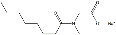 N-Methyl-N-octanoylaminoacetic acid sodium salt Struktur