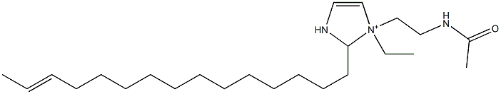 1-[2-(Acetylamino)ethyl]-1-ethyl-2-(13-pentadecenyl)-4-imidazoline-1-ium Struktur