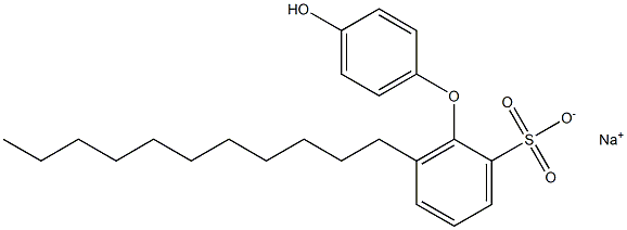 4'-Hydroxy-6-undecyl[oxybisbenzene]-2-sulfonic acid sodium salt Struktur