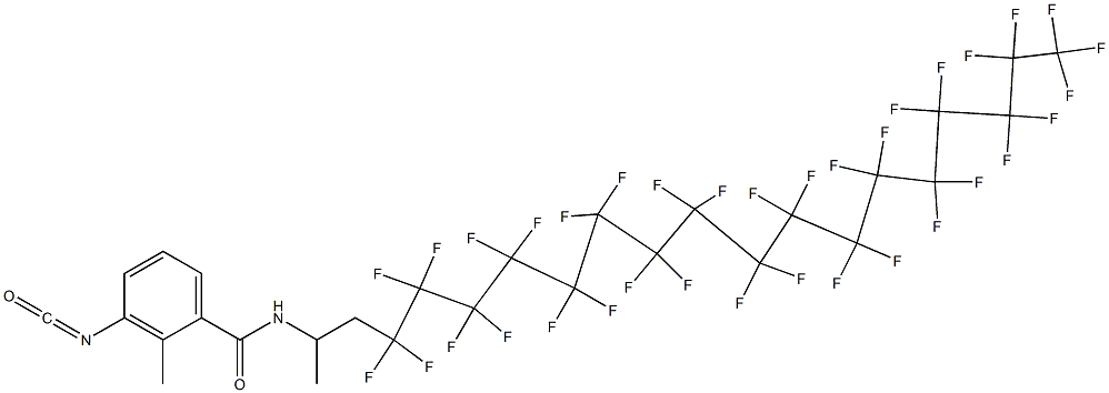 3-Isocyanato-2-methyl-N-[2-(pentatriacontafluoroheptadecyl)-1-methylethyl]benzamide Struktur