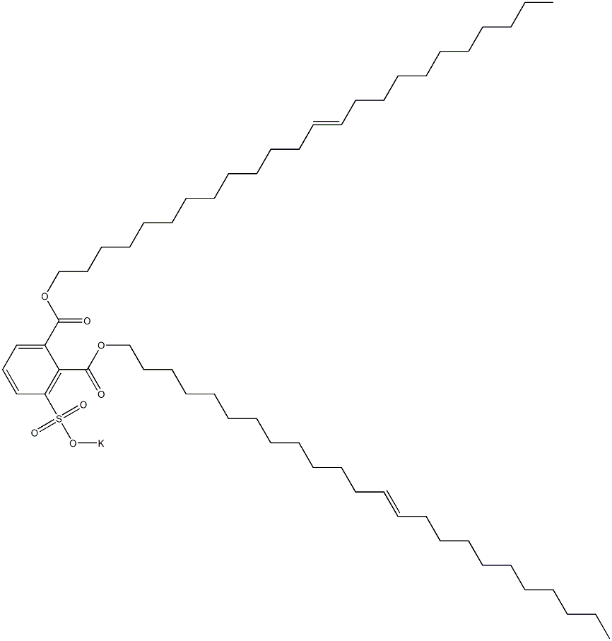 3-(Potassiosulfo)phthalic acid di(13-tetracosenyl) ester Struktur