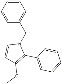 1-Benzyl-2-phenyl-3-(methyloxy)-1H-pyrrole Struktur