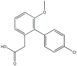 4'-Chloro-6-methoxy-1,1'-biphenyl-2-acetic acid Struktur