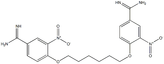 4,4'-[1,6-Hexanediylbis(oxy)]bis[3-nitrobenzamidine] Struktur