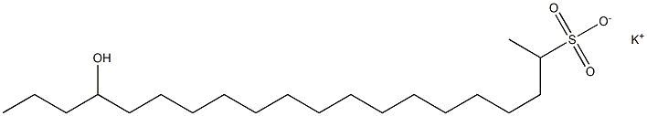 17-Hydroxyicosane-2-sulfonic acid potassium salt Struktur