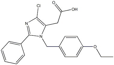 4-Chloro-1-(4-ethoxybenzyl)-2-(phenyl)-1H-imidazole-5-acetic acid Struktur