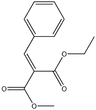 2-Benzylidenemalonic acid 1-methyl 3-ethyl ester Struktur