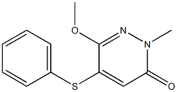 6-Methoxy-2-methyl-5-(phenylthio)pyridazin-3(2H)-one Struktur