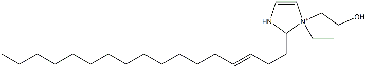 1-Ethyl-2-(3-heptadecenyl)-1-(2-hydroxyethyl)-4-imidazoline-1-ium Struktur