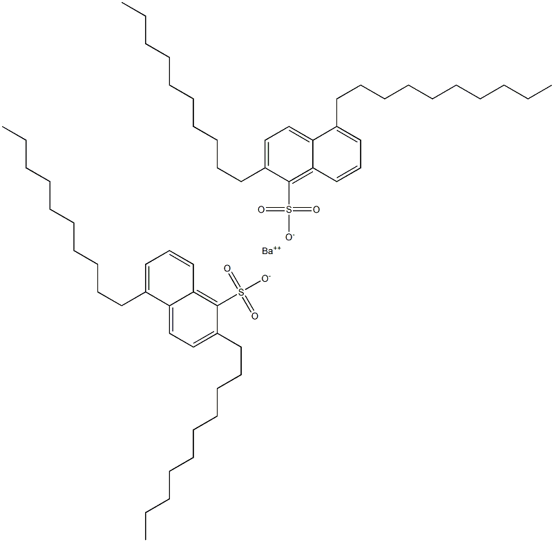 Bis(2,5-didecyl-1-naphthalenesulfonic acid)barium salt Struktur