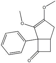 2,3-Dimethoxy-1-phenylbicyclo[3.2.0]hept-2-en-7-one Struktur