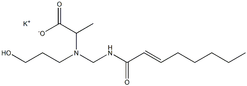 2-[N-(3-Hydroxypropyl)-N-(2-octenoylaminomethyl)amino]propionic acid potassium salt Struktur