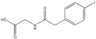 N-[(p-Iodophenyl)acetyl]glycine Struktur