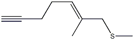 (E)-6-Methyl-7-(methylthio)-5-hepten-1-yne Struktur