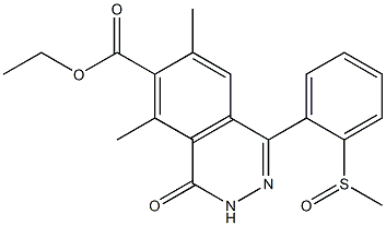 1-(2-Methylsulfinylphenyl)-3,4-dihydro-4-oxo-5,7-dimethylphthalazine-6-carboxylic acid ethyl ester Struktur