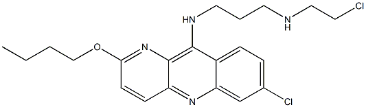 N-(2-Butoxy-7-chlorobenzo[b]-1,5-naphthyridin-10-yl)-N'-(2-chloroethyl)-1,3-propanediamine Struktur