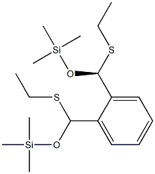 1,2-Bis[(S)-(trimethylsilyloxy)(ethylthio)methyl]benzene Struktur