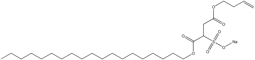 2-(Sodiosulfo)succinic acid 1-nonadecyl 4-(3-butenyl) ester Struktur