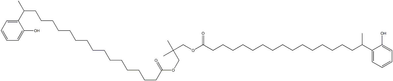 Bis[17-(2-hydroxyphenyl)stearic acid]2,2-dimethylpropane-1,3-diyl ester Struktur