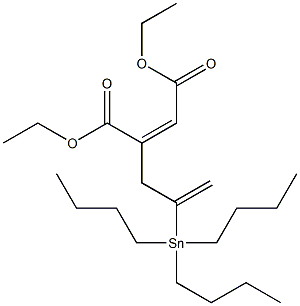 2-[2-(Tributylstannyl)-2-propenyl]maleic acid diethyl ester Struktur