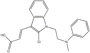 3-[1-[2-(Methylphenylamino)ethyl]-2-chloro-1H-indol-3-yl]propenoic acid Struktur