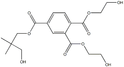 1,2,4-Benzenetricarboxylic acid 1,2-bis(2-hydroxyethyl)4-(3-hydroxy-2,2-dimethylpropyl) ester Struktur