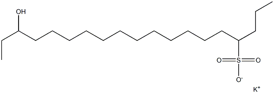 17-Hydroxynonadecane-4-sulfonic acid potassium salt Struktur