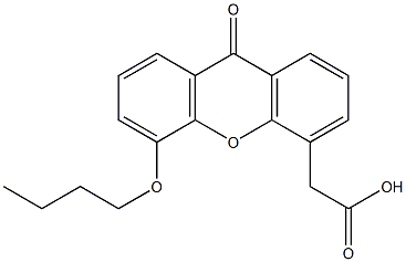 5-Butoxy-9-oxo-9H-xanthene-4-acetic acid Struktur