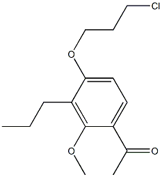 2'-Methoxy-3'-propyl-4'-(3-chloropropoxy)acetophenone Struktur