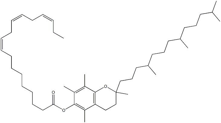 2,5,7,8-Tetramethyl-2-(4,8,12-trimethyltridecyl)-6-(linolenoyloxy)chroman Struktur