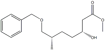 (3R,6S)-7-Benzyloxy-3-hydroxy-6-methylheptanoic acid methyl ester Struktur