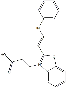 3-(2-Carboxyethyl)-2-(2-anilinoethenyl)benzoxazolium Struktur