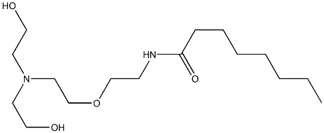 N-[2-[2-[Bis(2-hydroxyethyl)amino]ethoxy]ethyl]octanamide Struktur