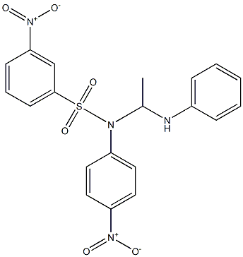 N-[1-[(Phenyl)amino]ethyl]-N-(4-nitrophenyl)-3-nitrobenzenesulfonamide Struktur