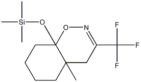 8a-(Trimethylsiloxy)-3-(trifluoromethyl)-4a,5,6,7,8,8a-hexahydro-4a-methyl-4H-1,2-benzoxazine Struktur