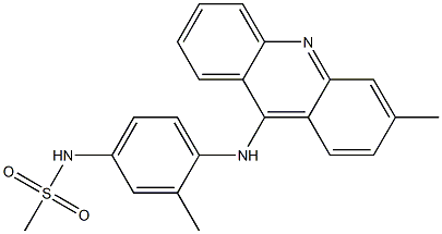 N-[4-[[3-Methylacridin-9-yl]amino]-3-methylphenyl]methanesulfonamide Struktur