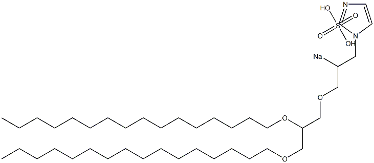 Sulfuric acid 1-[[2,3-bis(hexadecyloxy)propoxy]methyl]-2-[1H-imidazol-1-yl]ethyl=sodium ester salt Struktur