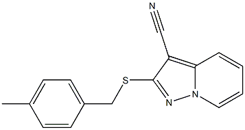 2-[[(4-Methylphenyl)methyl]thio]-pyrazolo[1,5-a]pyridine-3-carbonitrile Struktur