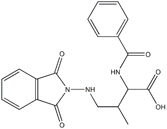 2-(Benzoylamino)-4-[(1,3-dioxo-2H-isoindol-2-yl)amino]-3-methylbutyric acid Struktur