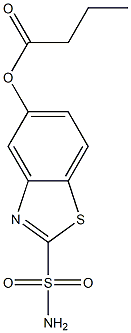 5-(Butyryloxy)benzothiazole-2-sulfonamide Struktur