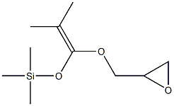 2-Methyl-1-(trimethylsilyloxy)-1-(oxiran-2-ylmethoxy)-1-propene Struktur