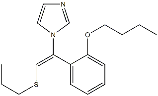 1-[(E)-2-Propylthio-1-(2-butoxyphenyl)ethenyl]-1H-imidazole Struktur