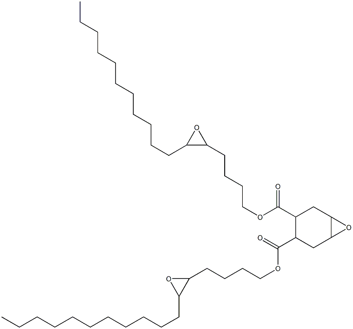 7-Oxabicyclo[4.1.0]heptane-3,4-dicarboxylic acid bis(5,6-epoxyheptadecan-1-yl) ester Struktur