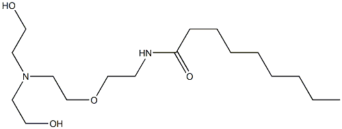 N-[2-[2-[Bis(2-hydroxyethyl)amino]ethoxy]ethyl]nonanamide Struktur