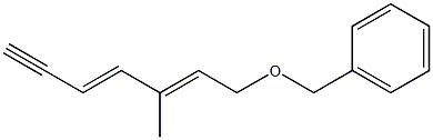 (3E,5E)-7-(Benzyloxy)-5-methyl-3,5-heptadien-1-yne Struktur