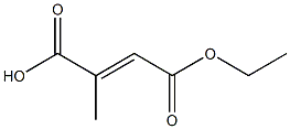 3-Methylfumaric acid 1-ethyl ester Struktur