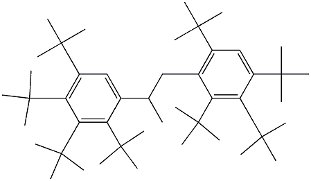 2-(2,3,4,5-Tetra-tert-butylphenyl)-1-(2,3,4,6-tetra-tert-butylphenyl)propane Struktur