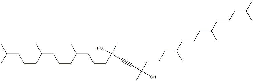 2,6,10,14,17,21,25,29-Octamethyl-15-triacontyne-14,17-diol Struktur